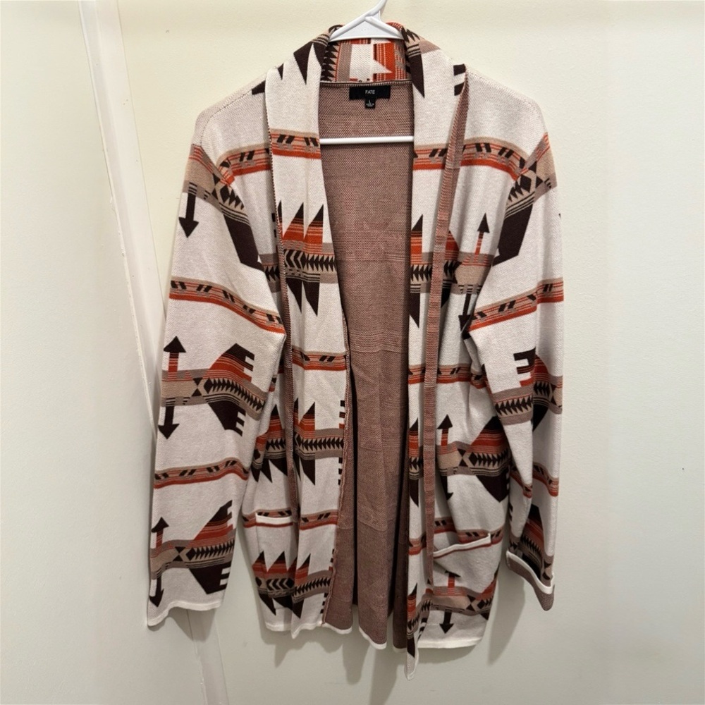 Men's Patterned Cardigan Sweater